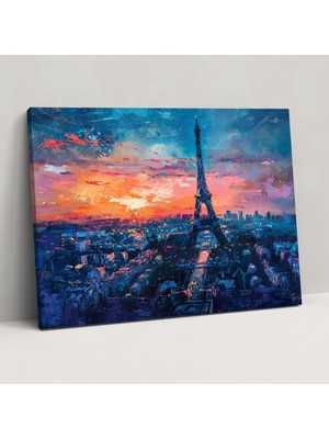 Painted Anarchy Eyfel Kulesi Empresyonist Duvar Dekorasyonu - Claude Monet, Kanvas Tablo, Kanvas Tablo, Kanvas Tablo, 50X30