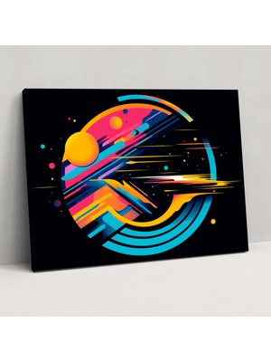 Painted Anarchy Pop Art Ay Kanvas Tablo - Toprak, Pop Art, Kalın Çizgiler, Duvar Sanatı, 50X30