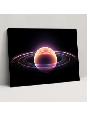 Painted Anarchy Saturn Duvar Tablosu - Toprak, Duvar Dekorasyonu, Kanvas Tablo, Sanatseverler, 50X30