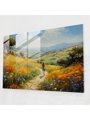 Painted Anarchy Serene Earthscape Cam Baskı - Toprak, Modern Sanat, Duvar Dekorasyonu, Ev Dekorasyonu, 45X30