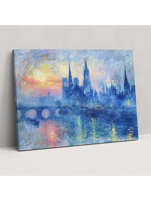 Painted Anarchy Claude Monet Rouen Katedrali Kanvas Tablo - Claude Monet, Duvar Sanatı, Ev Dekorasyonu, Duvar Dekorasyonu, 50X30