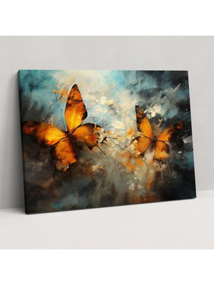 Painted Anarchy Soyut Kurutulmuş Kelebekler Kanvas Tablo - Kurutulmuş Kelebekler, Ev Dekorasyonu, Kanvas Tablo, Kanvas Tablo, 50X30