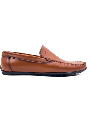 Tezcan Yalı Taba  Deri Erkek Loafer Ayakkabı
