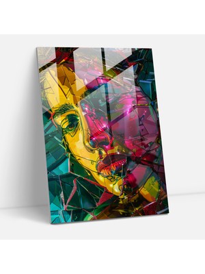 Painted Anarchy Ekspresyonizm Cam Duvar Sanatı - Rüya Gibi Soyut Portre - Ekspresyonizm, Ekspresyonizm Sanat Tarzı, Duvar Dekorasyonu, Modern Sanat, 30X45