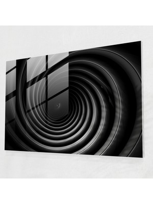 Painted Anarchy Hipnotik Kara Delik Cam Baskı - Toprak, Duvar Süslemesi, Hipnotik, Sonsuz Derinlik, 45X30