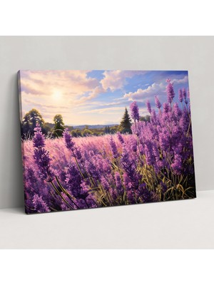 Painted Anarchy Lavanta Tarlası Kanvas Tablo - Toprak, Lavanta Tarlası, Ev Dekorasyonu, Kanvas Tablo, 50X30