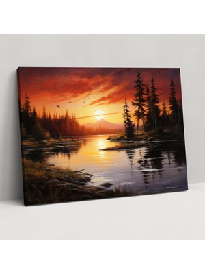 Painted Anarchy Serene Sunrise Kanvas Tablo - Toprak, Serene Sunrise, Duvar Sanatı, Duvar Dekorasyonu, 70X50