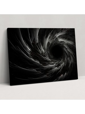 Painted Anarchy Soyut Kara Delik Kanvas Tablo - Toprak, Kara Delik, Soyut Girdaplar, Ev Dekorasyonu, 50X30
