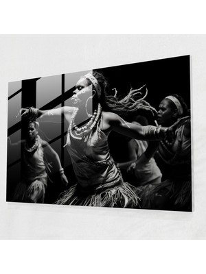 Painted Anarchy Yerli Aborijin Dansı Cam Baskı - Aborijin, Cam Sanatı, Büyüleyici Parça, Yerli Dansı, 45X30