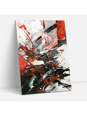 Painted Anarchy Soyut Anlatım Aksiyon Resim Cam Sanatı - Aksiyon Resim, Cam Sanatı, Ev Dekorasyonu, Modern Sanat, 30X45