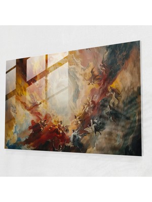 Painted Anarchy Barok Tarzı Resim Cam Baskı - Barok, Cam Sanatı, Modern Sanat, Ev Dekorasyonu, 45X30