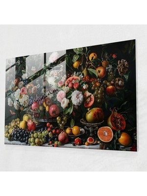 Painted Anarchy Barok Stil Tablo Cam Baskı - Barok, Barok Stil Tablo, Duvar Dekorasyonu, Zarif Tasarım, 45X30