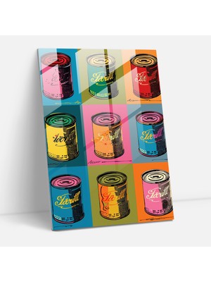 Painted Anarchy Andy Warhol Cam Duvar Sanatı Çorba Kutuları - Andy Warhol, Andy Warhol, Ev Dekorasyonu, Cam Sanatı, 30X45