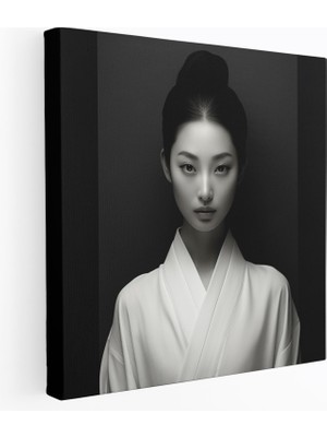 Painted Anarchy Asya Kanvas Tablo - Minimalist Siyah Beyaz Fotoğraf Duvar Sanatı - Asya, Kanvas Tablo, Ev Dekorasyonu, Siyah Beyaz, 30X30