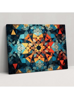 Painted Anarchy Renkli Blockchain Kaleydoskop Kanvas Tablo - Blockchain, Karmaşık, Blockchain Yapısı Deseni, Duvar Dekorasyonu, 50X30