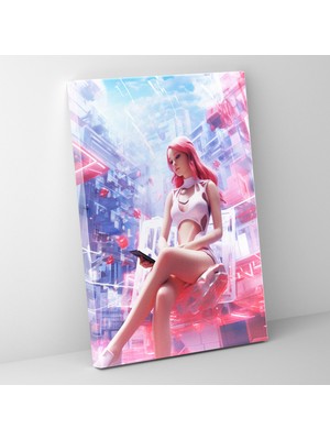 Painted Anarchy Barbie Fütüristik Şehir Kanvas Tablo - Barbie, Duvar Sanatı, Inovasyon, Fütüristik Şehir, 30X50