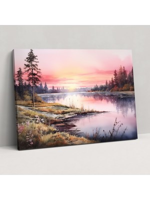 Painted Anarchy Aborijin Rüyası Gündoğumu Kanvas Tablo - Aborijin, Duvar Dekorasyonu, Ev Dekorasyonu, Kanvas Tablo, 50X30