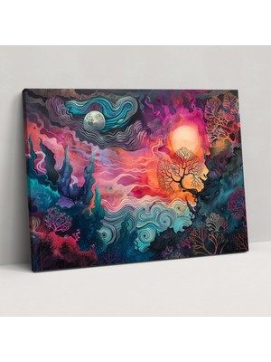 Painted Anarchy Gerçeküstü Görüntüler Soyut Sanat Duvar Sanatı - Soyut Sanat, Soyut Sanat, Duvar Sanatı, Kanvas Tablo, 50X30