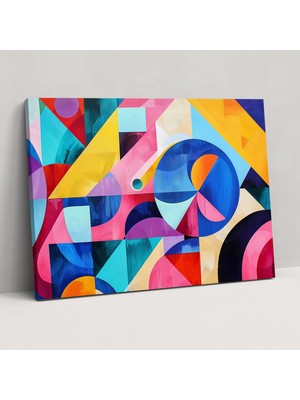 Painted Anarchy Cesur Geometrik Desenler Kanvas Tablo - Soyut Sanat, Kanvas Tablo, Duvar Dekorasyonu, Soyut Sanat, 50X30