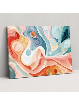 Painted Anarchy Organik Şekiller Soyut Sanat Duvar Dekorasyonu - Soyut Sanat, Ev Dekorasyonu, Soyut Sanat, Kanvas Tablo, 50X30