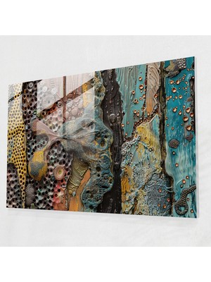 Painted Anarchy Soyut Sanat Modern Sanat - Soyut Sanat, Modern Sanat, Ev Dekorasyonu, Cam Baskı, 45X30