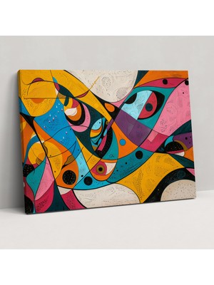 Painted Anarchy Organik Şekiller Soyut Sanat Kanvas Tablo - Soyut Sanat, Kanvas Tablo, Duvar Sanatı, Kanvas Tablo, 50X30