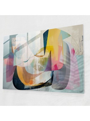 Painted Anarchy Eğlenceli Şekiller Cam Baskı - Soyut Sanat, Cam Baskı, Soyut Sanat, Pastel Tonlar, 45X30