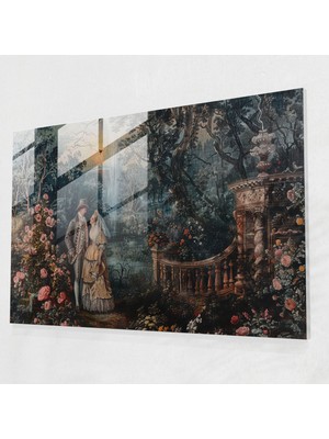 Painted Anarchy Barok Tarzı Resim Cam Duvar Sanatı - Barok, Modern Sanat, Duvar Dekorasyonu, Ev Dekorasyonu, 45X30