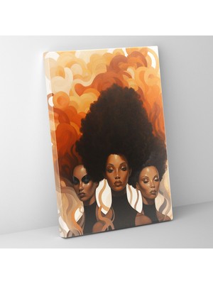 Afro Saç Modelleri Duvar Sanatı - Afro, Soyut, Kanvas Tablo, Duvar Dekorasyonu, 30X50