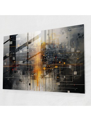 Painted Anarchy Karışık Medya Blockchain Cam Sanatı - Blockchain, Geleneksel Sanat Teknikleri, Cam Baskı, Soyut Karışık Medya Sanat Çalışması, 70X50