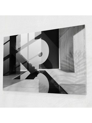 Minimalist Soyut Sanat Cam Baskı - Soyut Sanat, Ev Dekorasyonu, Soyut Sanat, Modern Sanat, 45X30