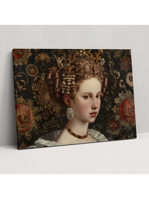 Painted Anarchy Barok Tarzı Resim Soylu Kadın Kanvas Tablo - Barok, Duvar Dekorasyonu, Ev Dekorasyonu, Barok Tarzı Resim, 50X30