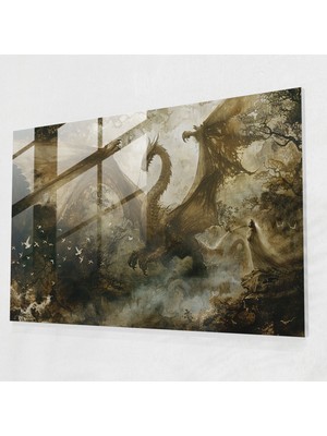 Painted Anarchy Leonardo Da Vinci Glass Art - Leonardo Da Vinci, Modern Art, Home Decoration, Glass Art, 45X30
