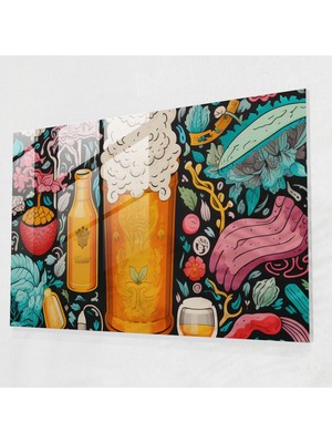 Painted Anarchy Bira Bardağı Baskı: Malzemeler Harikalar Diyarı - Bira, Karmaşık Desenler, Bira Bardağı Baskı, Ev Dekorasyonu, 30X45