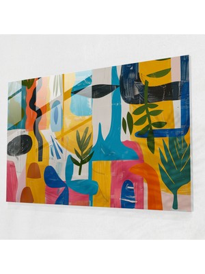 Painted Anarchy Henri Matisse Cam Duvar Sanatı: Eğlenceli Soyut Kompozisyon - Henri Matisse, Ev Dekorasyonu, Cam Duvar Sanatı, Cam Sanatı, 45X30
