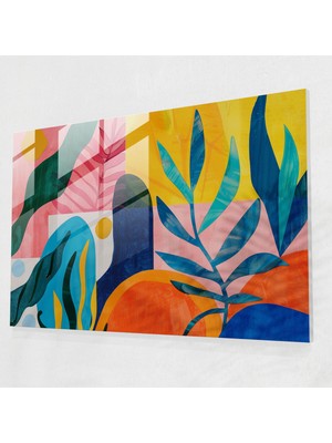 Painted Anarchy Henri Matisse Cam Duvar Sanatı - Dinamik Kompozisyon - Henri Matisse, Henri Matisse, Organik Şekiller, Ev Dekorasyonu, 45X30