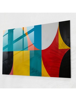 Painted Anarchy Henri Matisse Cam Duvar Sanatı - Kalın Renk Blokları - Henri Matisse, Duvar Dekorasyonu, Cam Duvar Sanatı, Minimalist Tasarım, 45X30 cm