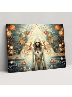 Painted Anarchy Illuminati Kanvas Tablo - Illuminati, Fütüristik Elemanlar, Karmaşık Karışım, Fütüristik, 50X30