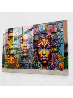 Painted Anarchy Harlem Graffiti Cam Baskı - Harlem, Cam Sanatı, Cam Baskı, Modern Sanat, 45X30