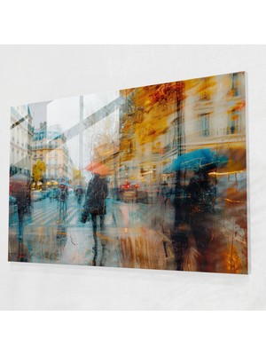Painted Anarchy Empresyonizm Paris Sokak Cam Duvar Sanatı - Empresyonizm, Ev Dekorasyonu, Modern Sanat, Cam Sanatı, 45X30