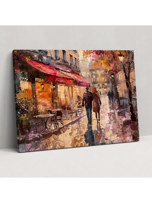 Painted Anarchy Empresyonizm Paris Sokak Sahnesi Duvar Tablosu - Empresyonizm, Ev Dekorasyonu, Kanvas Tablo, Empresyonizm, 50X30
