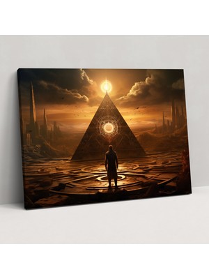 Painted Anarchy Illuminati Kanvas Tablo - Illuminati, Ev Dekorasyonu, Illuminati Kanvas Tablo, Illuminati, 50X30
