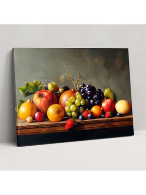 Painted Anarchy Realizm Duvar Sanatı - Meyve Natürmort - Realizm, Ev Dekorasyonu, Duvar Sanatı, Realizm, 50X30