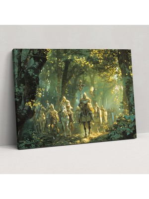 Painted Anarchy Arthur Mitolojisinde Duvar Süslemesi - Mitoloji, Kanvas Tablo, Duvar Dekorasyonu, Ev Dekorasyonu, 50X30