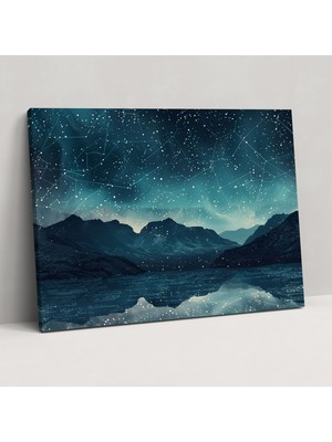 Painted Anarchy Yıldızlı Gece Gökyüzü Kanvas Tablo - Noktacılık, Kanvas Tablo, Ev Dekorasyonu, Duvar Sanatı, 50X30