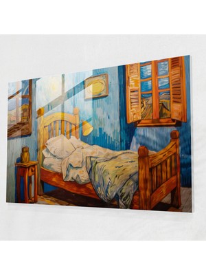 Painted Anarchy Yatak Odası Bliss Cam Baskı - Post-Empresyonizm, Post-Empresyonizm, Cam Duvar Sanatı, Cam Baskı, 45X30