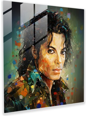 Painted Anarchy Michael Jackson Cam Baskı - Ikonik Görüntülerden Oluşan Soyut Mozaik - Micheal Jackson, Timeless Appeal, Michael Jackson, Cam Sanatı, 30X30