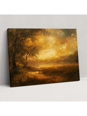 Painted Anarchy Rembrandt Altın Saat Manzara Duvar Tablosu - Rembrandt, Rembrandt, Kanvas Tablo, 50X30