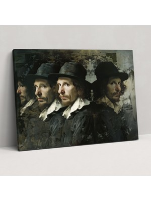 Painted Anarchy Rembrandt Otoportre Kanvas Tablo - Rembrandt, Duvar Sanatı, Duvar Dekorasyonu, Ev Dekorasyonu, 50X30