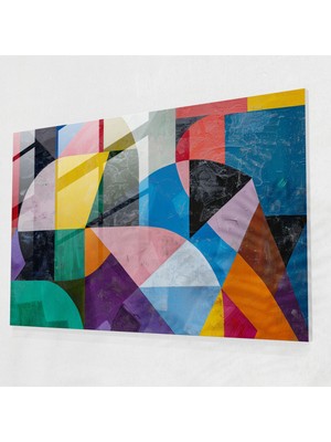 Painted Anarchy Soyut Geometrik Cam Baskı - Post-Empresyonizm, Ev Dekorasyonu, Duvar Dekorasyonu, Post-Empresyonizm, 45X30